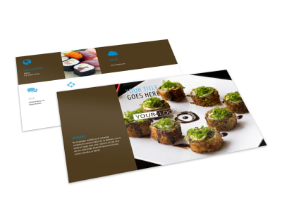 Sushi Restaurant Postcard Template 2 preview