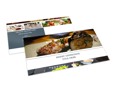 Fine Dining Restaurant Postcard Template 2 preview