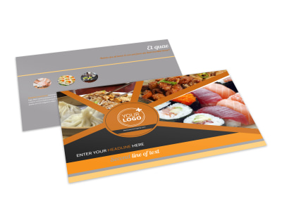 Asian Fusion Restaurant Postcard Template 2 preview