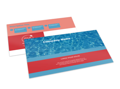 Pool Cleaning Service Postcard Template 2 preview