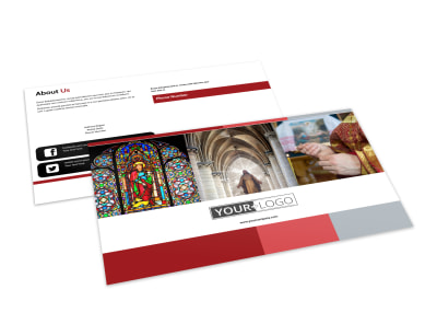 Catholic Church Postcard Template 2 preview