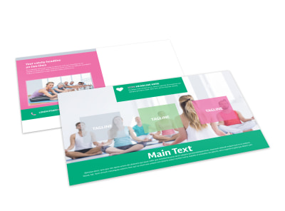 Fit Yoga Class Postcard Template 2 preview