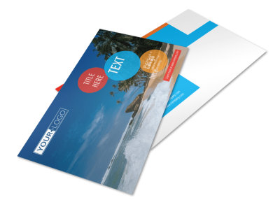 Ocean Beach Resort Postcard Template 2 preview