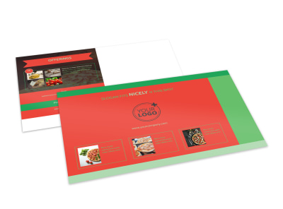 Pizza Restaurant Menu Postcard Template 2 preview