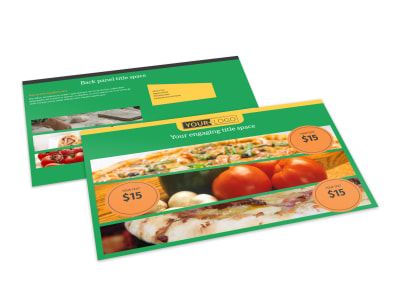 Yummy Pizza Restaurant Postcard Template 2 preview