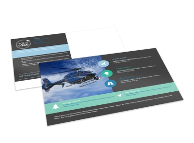 Fly High Air Travel Postcard Template 2 preview