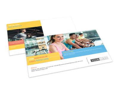 Top Fitness Center Postcard Template 2 preview