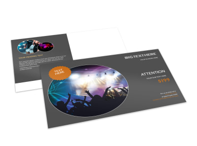 Always Live Music Concert Postcard Template 2 preview
