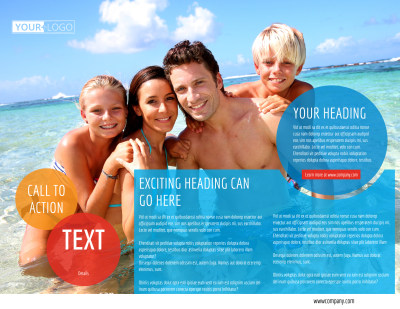 Ocean Beach Resort Brochure Template Preview 2