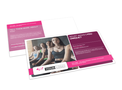 Yoga Postcards Template Preview