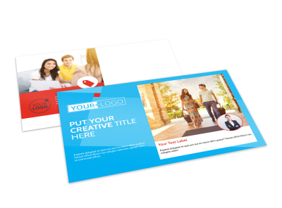 Awesome Travel Agents Postcard Template 2 preview