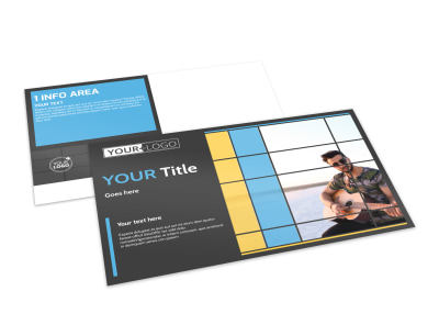 All Day Music Event Postcard Template 2 preview