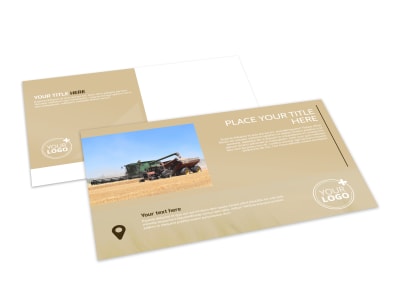 Agriculture Consulting Postcard Template preview