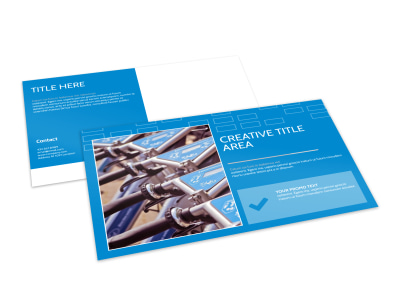 Bicycle Rental Service Postcard Template preview