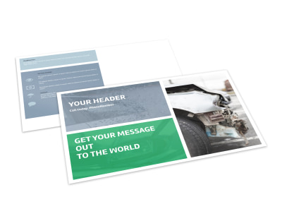 Collision Repair Center Postcard Template preview