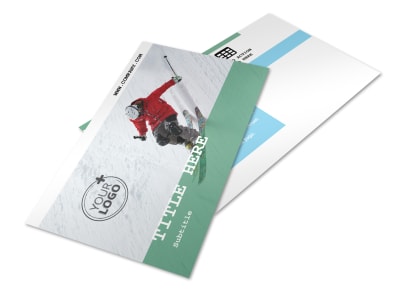 Fresh Powder Ski Resort Postcard Template 2 preview