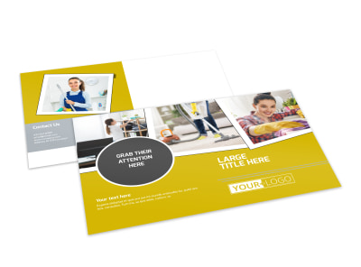 Housekeeping Service Postcard Template preview