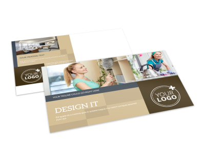 Commercial Cleaning Professionals Postcard Template preview