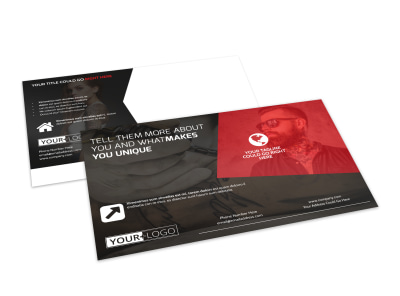 Creative Tattoo Artist Postcard Template preview