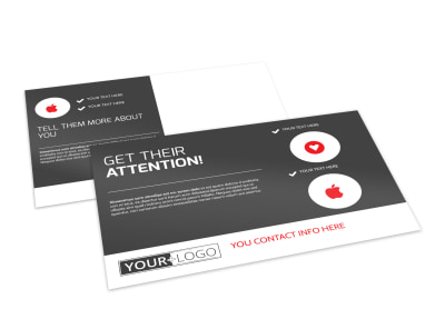 Local Tattoo Parlor Postcard Template preview