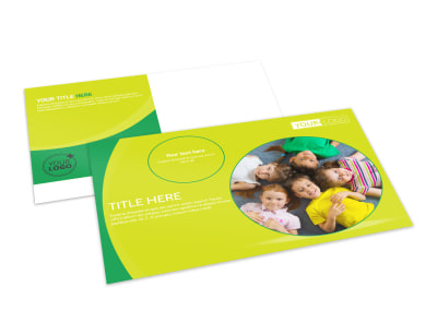 Child Care Learning Center Postcard Template preview