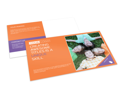 Child Learning Center Postcard Template preview