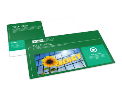 Renewable Energy Postcard Template preview