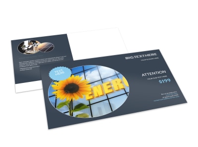 Renewable Energy Consultants Postcard Template preview
