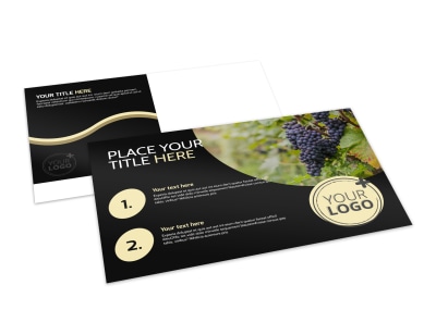 Winery & Wine Making Postcard Template preview