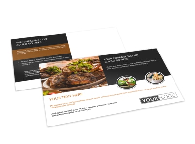 Local Steakhouse Postcard Template preview