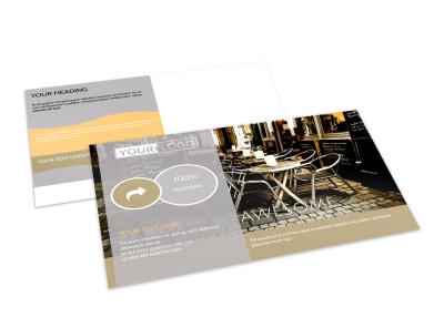 Italian Bistro Postcard Template preview