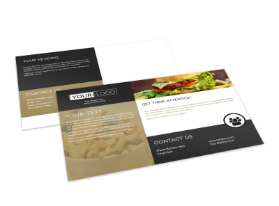 Great Burger Postcard Template preview