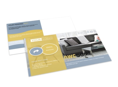 Furniture & Interior Design Postcard Template preview