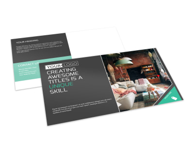 Furniture & Design Consultants Postcard Template preview
