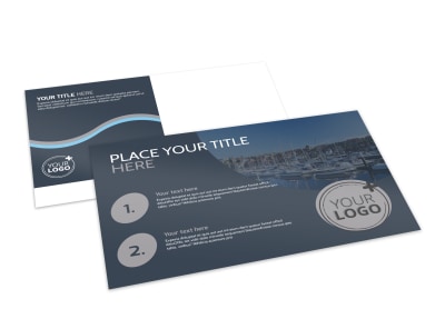 Boat & Watercraft Insurance Postcard Template preview