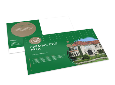 Beautiful Home Landscape Postcard Template preview