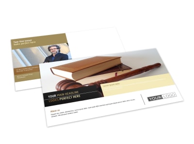 Private Law Firms Postcard Template preview