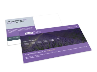 Essential Oils Postcard Template preview