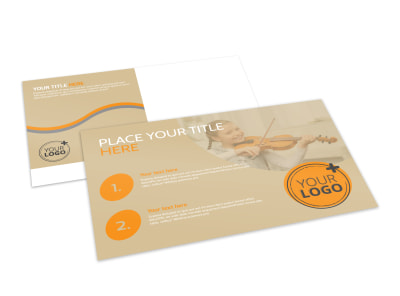 Just Beginning Music Lessons Postcard Template preview