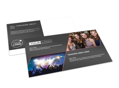 Popular Night Club Postcard Template preview