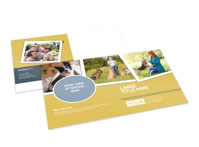 Dog Obedience Club Postcard Template preview