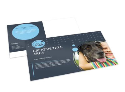 Pet Project Rescue Postcard Template preview