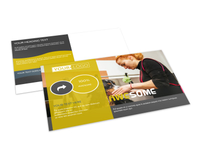 Dog Wash Service Postcard Template preview
