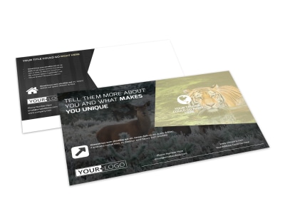 Wildlife Photography Postcard Template preview