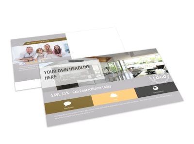 Family Friendly Apartments Postcard Template preview