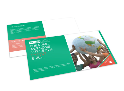 Fun Church Event Postcard Template preview