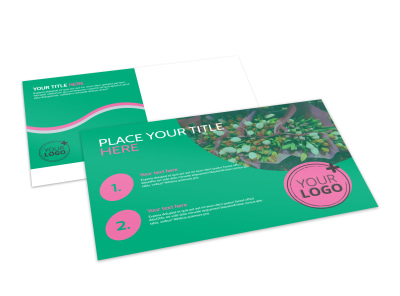 Floral Delivery Service Postcard Template preview