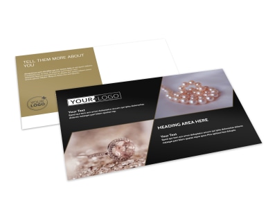 Elegant Jewelry Postcard Template preview