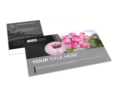 Floral Gift & Garden Postcard Template preview
