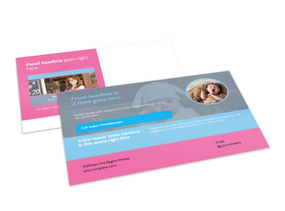 Baby Clothes Postcard Template preview